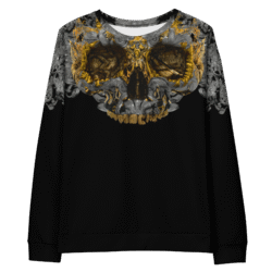 Gold skull pullover