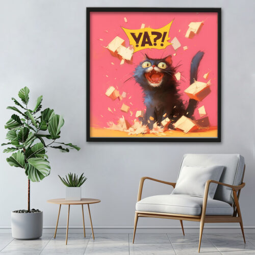 Crazy cat with big eyes – Bild 3