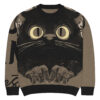 Perser Cat Strickpullover mit Rundhalsausschnitt