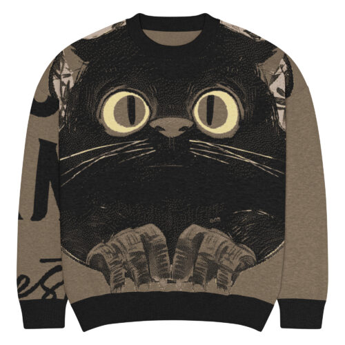 Perser Cat Strickpullover mit Rundhalsausschnitt