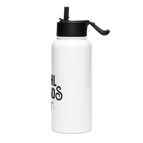 Endzeit Edelstahl Trinkflasche mit Strohhalm – Bild 3