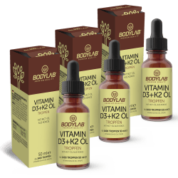 3 x Vitamin D3 + K2 Öl Tropfen (3 x 50ml)
