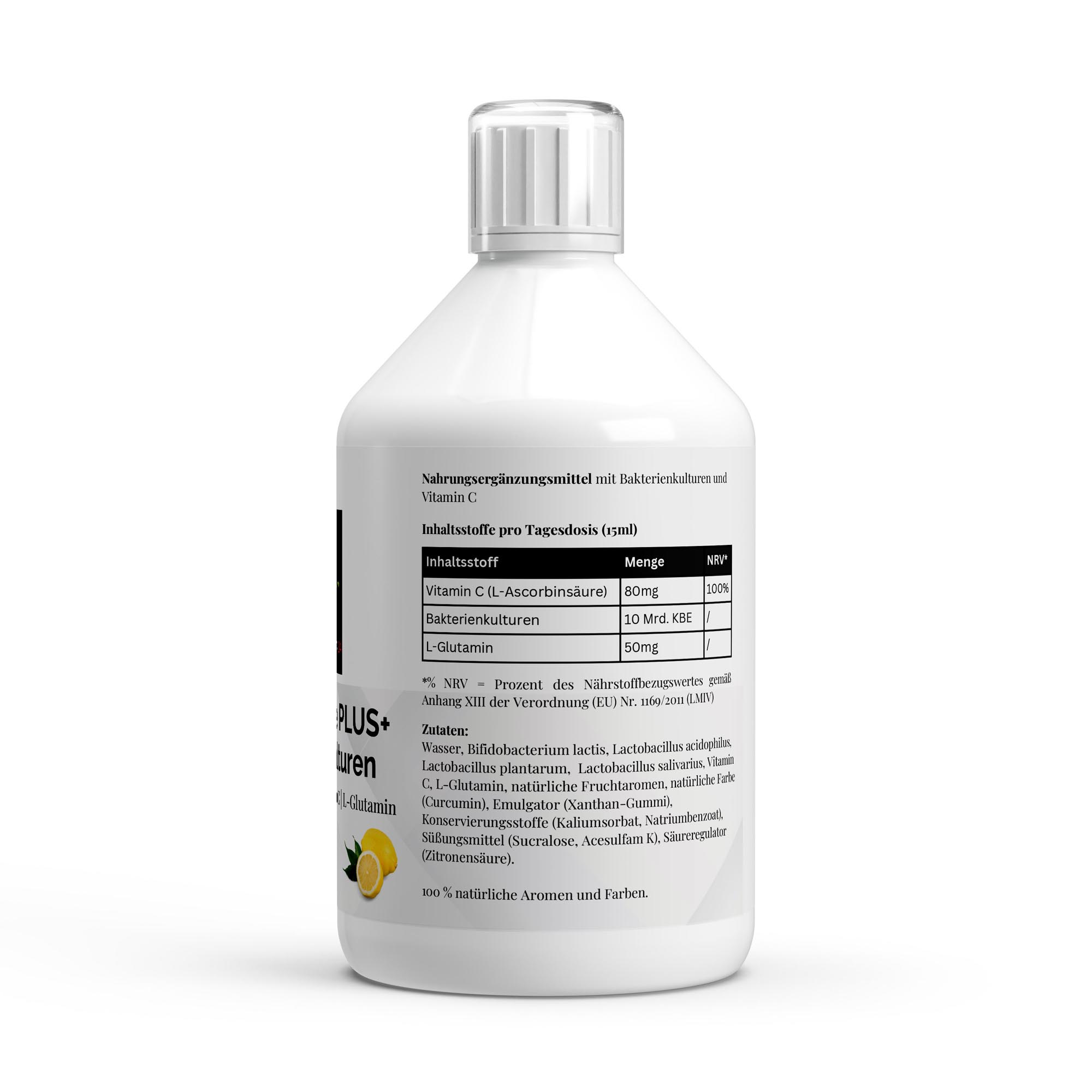 Vita Balance PLUS+ Bakterienkulturen - 33 vegane Lemon Shots - 500ml – Bild 3