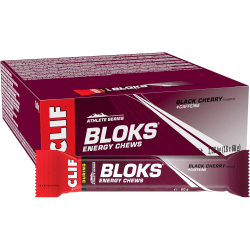 Clif Bloks Energy Chews - 18x60g - Black Cherry mit Koffein