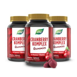 Cranberry Gummibärchen I 3in1 Cranberry D-Mannose und Vitamin C I Hochwertiger Cranberry-Extrakt I vegetarisch I 60 Stk