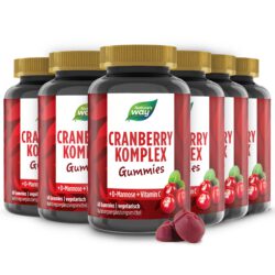 Cranberry Gummibärchen I 3in1 Cranberry D-Mannose und Vitamin C I Hochwertiger Cranberry-Extrakt I vegetarisch I 60 Stk