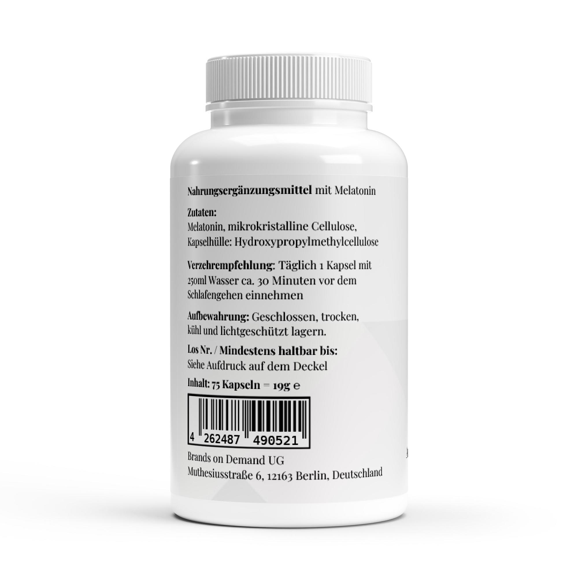 Melatonin - 75 Kapseln – Bild 2