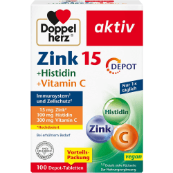 Zink 15 + Histidin + Vitamin C Depot (100 Tabletten)