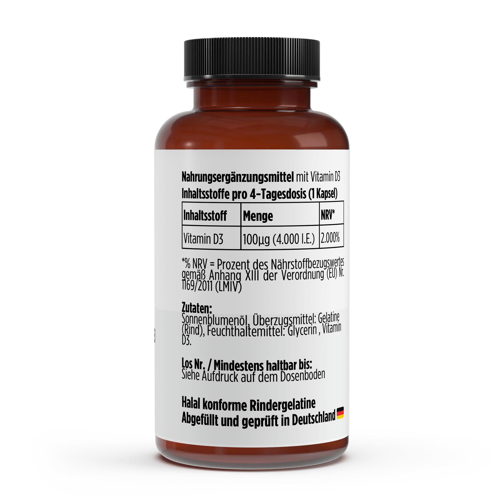 Vitamin D3 4.000 IE - 180 Softgels – Bild 2