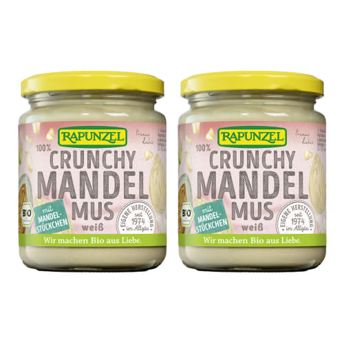 2x Mandelmus weiß Crunchy aus Europa bio (2x250g)