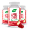 Apfelessig Gummies I 1000 mg Apfelessigpulver, Folsäure, Vitamin B12 I natürlicher Apfelgeschmack I vegan I 60 Stk