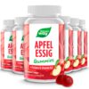 Apfelessig Gummies I 1000 mg Apfelessigpulver, Folsäure, Vitamin B12 I natürlicher Apfelgeschmack I vegan I 60 Stk