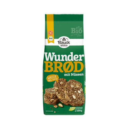 Bio Backmischung Wunderbrød mit Nüssen (600g)