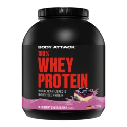 Body Attack - 100 % Whey Protein - Blueberry Cheesecake - 2000 g