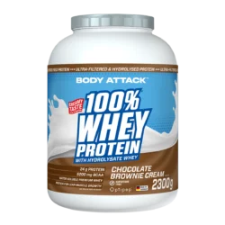 Body Attack - 100 % Whey Protein - Chocolate Brownie - 2300 g