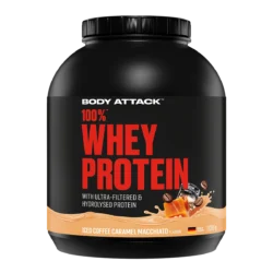 Body Attack - 100 % Whey Protein - Iced Coffee Caramel Macchiato - 2000 g