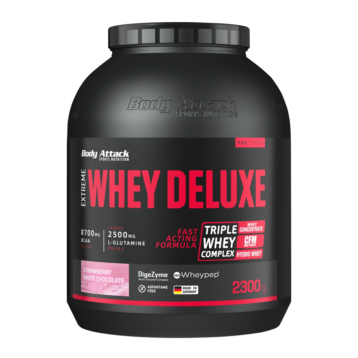 Body Attack - Extreme Whey Deluxe - Strawberry White Chocolate - 2300 g