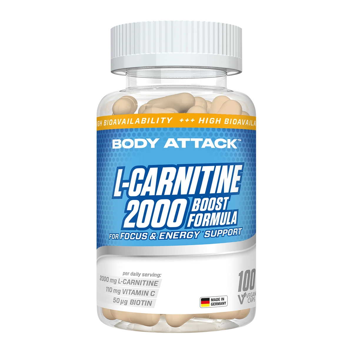Body Attack - L Carnitine 2000 - 100 Caps