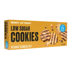 Body Attack - Low Sugar Cookies - Peanut Chocolate - 130 g