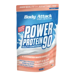 Body Attack - Power Protein 90 - Strawberry White Chocolate - 500 g