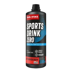 Body Attack - Sports Drink Zero - Strawberry - 1000 ml