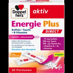 Energie Plus Koffein + Taurin + B-Vitamine Direct (20 Portionsbeutel)