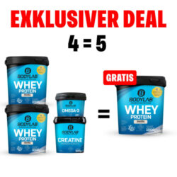 EXKLUSIVER DEAL: 4=5 Protein-Doppelpack mit + Creatine, Omega-3 + GRATIS Whey