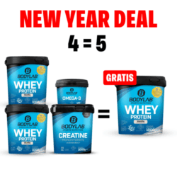 EXKLUSIVER DEAL XL: 4=5 Protein-Doppelpack mit + Creatine 1000 g, Omega-3 + GRATIS Whey