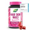 Hair Skin Nails Gummies I 4in1 mit 2500 µg Biotin, Zink, Kollagen, Silizium I Erdbeer-Geschmack I ohne Gelatine I 60 Stk