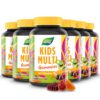 Kids Multi Gummies I Multivitamin für Kinder ab 4 Jahren I 14 Nährstoffe I Orangen-, Trauben-, Kirsch-Geschmack I 60 Stk