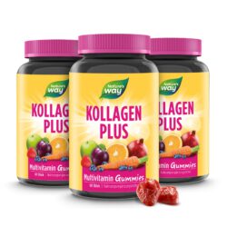 Kollagen Gummibärchen I 2500 µg Biotin und 255 mg Kollagen-Peptide I Erdbeer-Geschmack I ohne Gelatine I 60 Stk