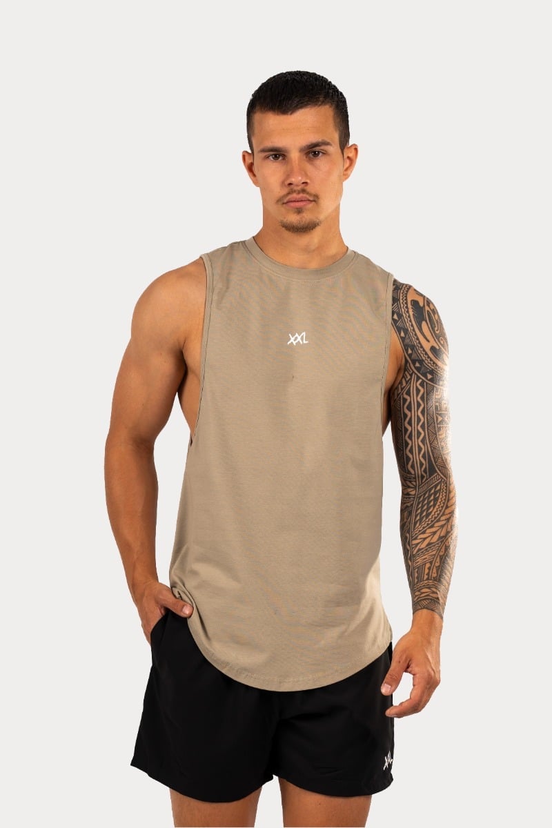 Qualifier Tank Top - Green Taupe - XXL