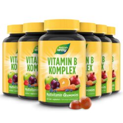 Vitamin B Komplex Multivitamin Gummies I alle B-Vitamine mit 12 µg Vitamin B12 I Mango-Geschmack I vegetarisch I 60 Stk