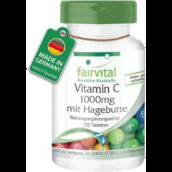 Vitamin C 1000mg mit Hagebutten (120 Tabletten)