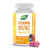Vitamin D3/K2 Gummibärchen für Erwachsene & Kinder I 25 µg Vitamin D3 I 25 µg Vitamin K2 I Wild Berry Geschmack I 60 Stk