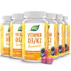 Vitamin D3/K2 Gummibärchen für Erwachsene & Kinder I 25 µg Vitamin D3 I 25 µg Vitamin K2 I Wild Berry Geschmack I 60 Stk