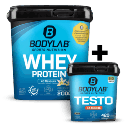 Whey + BIG PACK Testo Extreme 2.0 (420 Kapseln)
