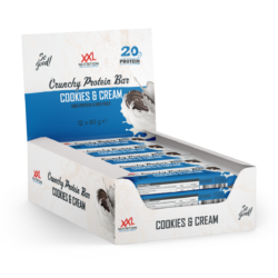XXL Nutrition Crunchy Protein Bar - 12 Pack - Cookies & Cream