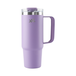 XXL Nutrition RVS Tumbler met Handvat en Rietje - Lila