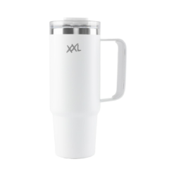 XXL Nutrition RVS Tumbler met Handvat en Rietje - Wit