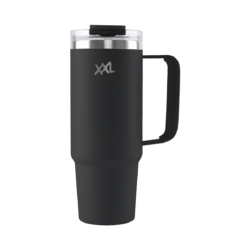 XXL Nutrition RVS Tumbler met Handvat en Rietje - Zwart