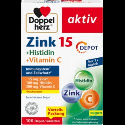 Zink 15 + Histidin + Vitamin C Depot (100 Tabletten)