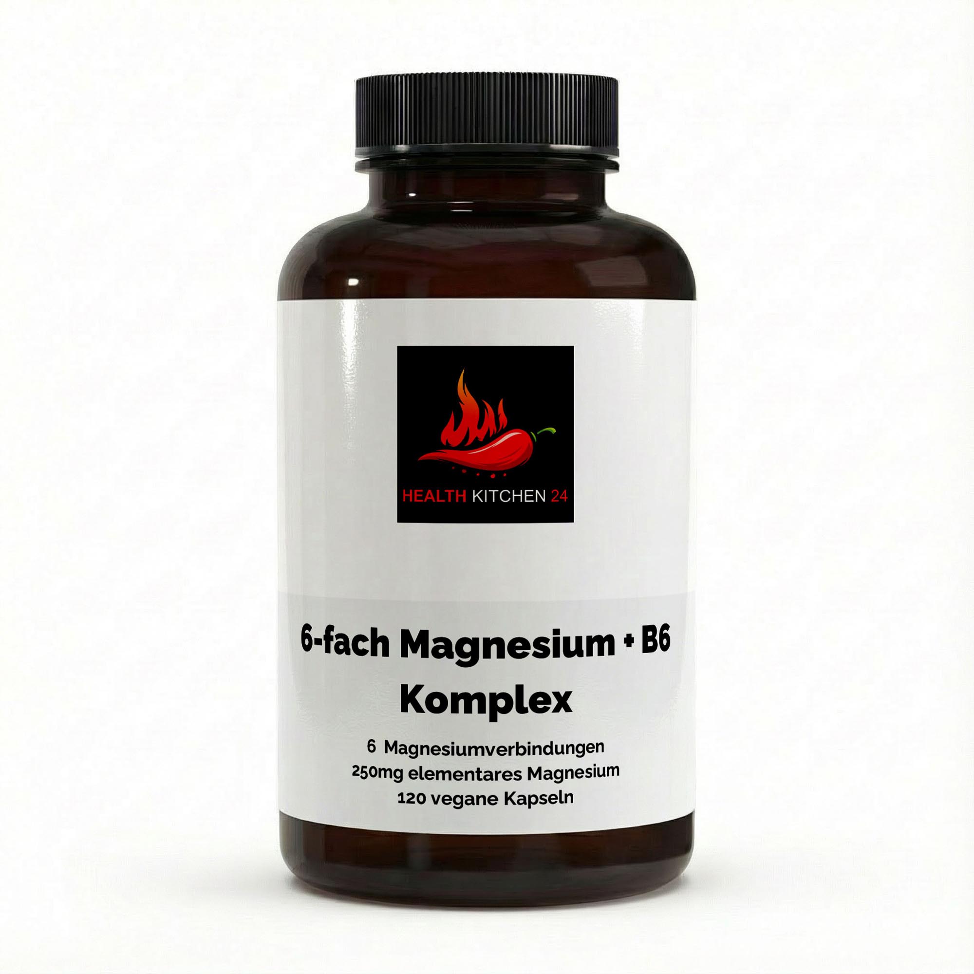 Magnesium 6x Komplex + B6 - 120 vegane Kapseln