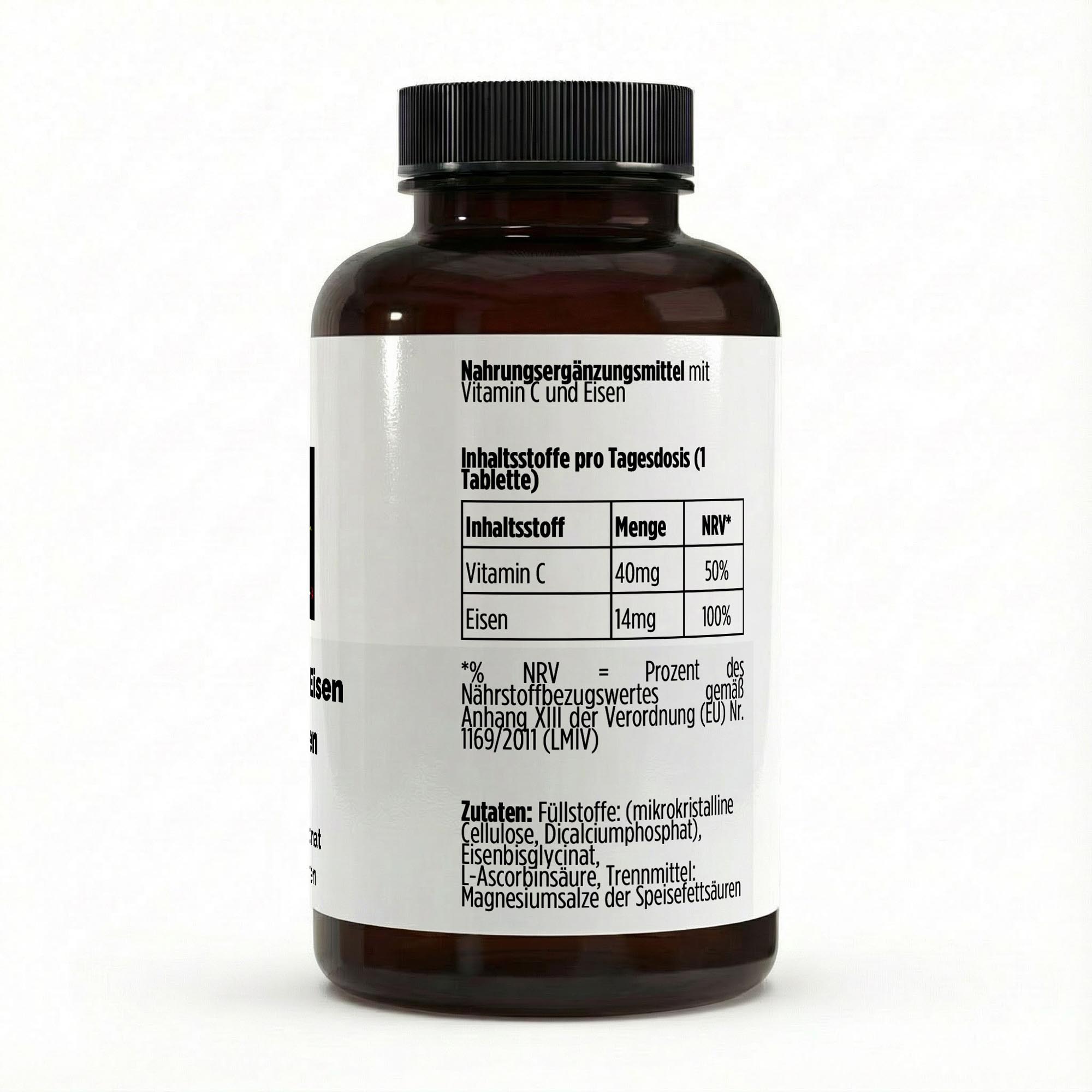 Eisen+Vitamin C 120 vegane Tabletten – Bild 3