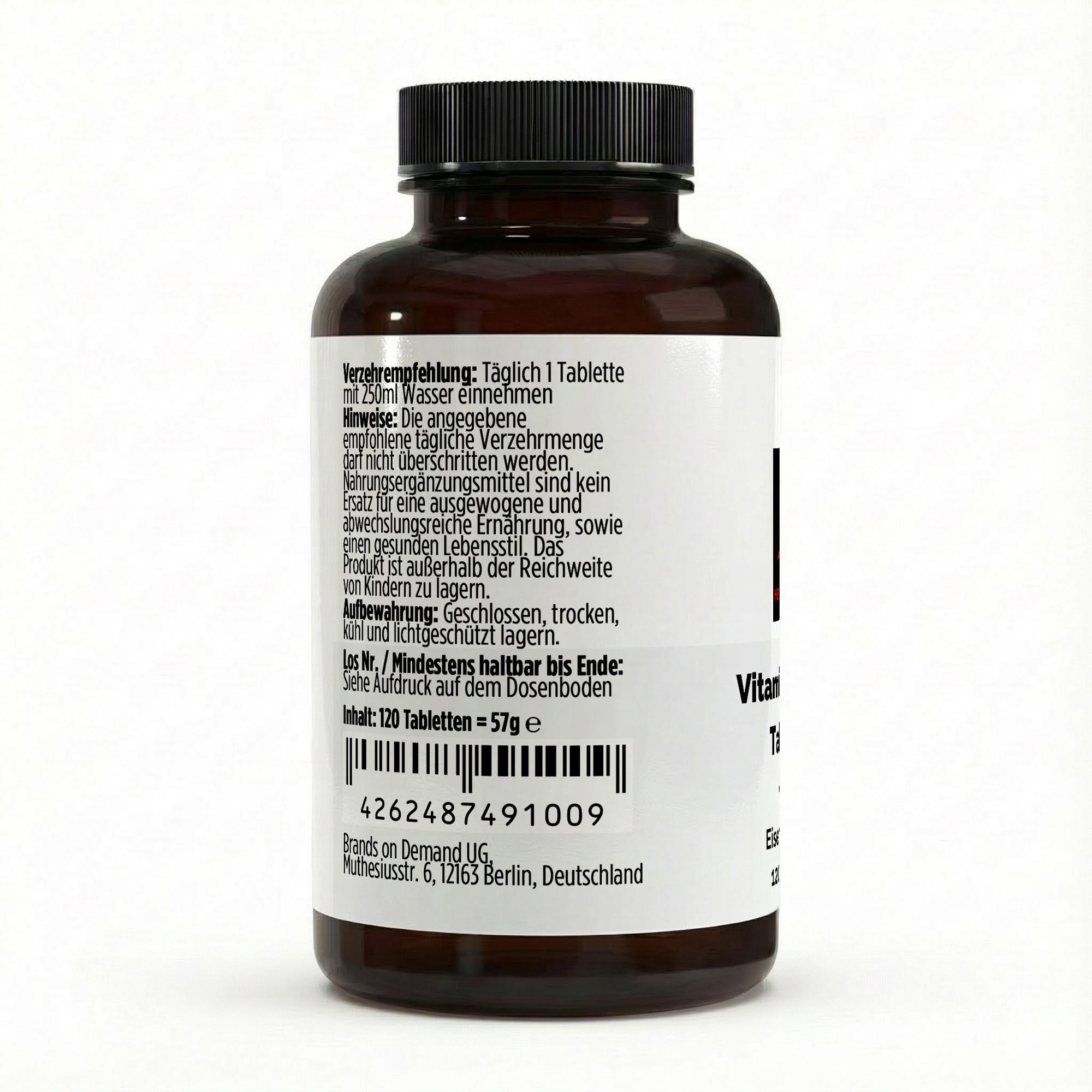 Eisen+Vitamin C 120 vegane Tabletten – Bild 2